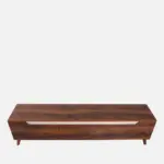 Elegant Walnut Finish Entertainment Unit for Living Room - Image 7
