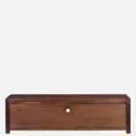 Minimalist Sheesham Wood TV Console with Open Shelf - Image 2