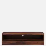 Minimalist Sheesham Wood TV Console with Open Shelf - Image 5