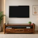 Solid sheesham wood tv cabinet for home furniture