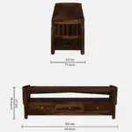 Solid sheesham wood tv cabinet for home furniture - Image 6