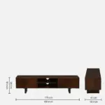Best wooden tv unit for living room with storage in india online - Image 11