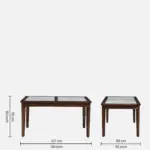 Uorixa Solid Wood Dining Table Set with Cushioned Seating in Natural Finish - Image 4