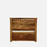 Porixa Solid Wood Single Bed for Home in Warm Walnut Finish - Image 6