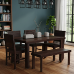 Fistel Sheesham 6 Seater Dining Set, Provincial Teak