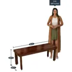 Fistel Sheesham 6 Seater Dining Set, Provincial Teak - Image 3