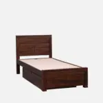 Orenova Minimal Wooden Single Bed Frame with Durable Structure in Natural Finish - Image 4