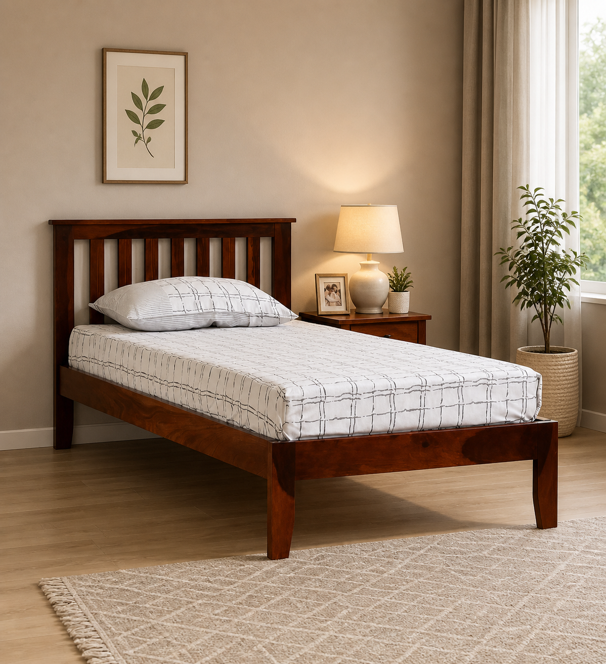 Uivora-Wooden-Single-Bed-with-Elegant-Look-in-Natural-Grain-Finish-for-Home-Interiors-classic-wood-2.webp Uivora Wooden Single Bed with Elegant Look in Natural Grain Finish for Home Interiors - Image 1