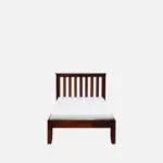 Uivora Wooden Single Bed with Elegant Look in Natural Grain Finish for Home Interiors - Image 4