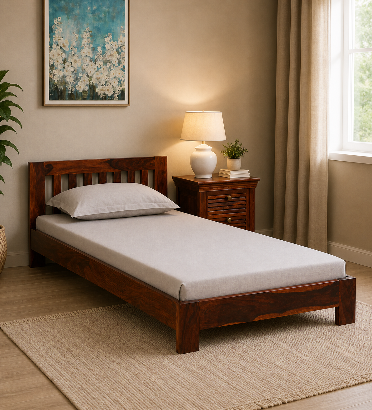 Givixa-Solid-Wood-Single-Bed-with-Premium-Quality-Frame-in-Warm-Finish-for-Bedroom-classic-wood-1.webp Givixa Solid Wood Single Bed with Premium Quality Frame in Warm Finish for Bedroom - Image 1