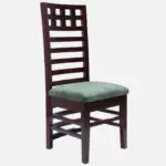 Street Teak Wood Dining Chair (Brown Green (SET OF 2) - Image 4