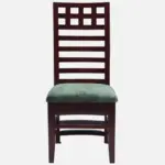 Street Teak Wood Dining Chair (Brown Green (SET OF 2) - Image 6