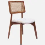 Ice Teak Wood Dining Chair In Teak Gold Finish (SET OF 2) - Image 4