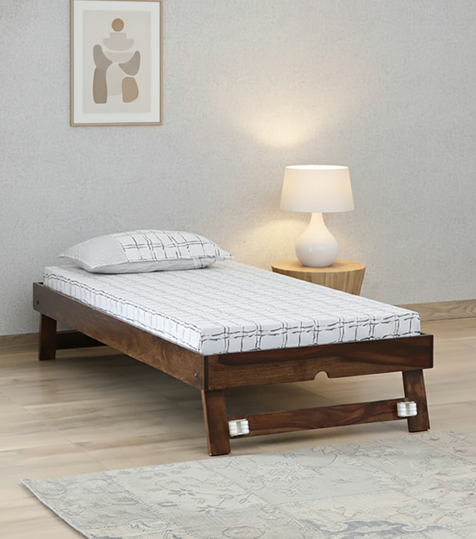 Renvio-Wooden-Single-Bed-in-Dark-Wenge-Finish-with-Durable-Build-classic-wood-1.webp Denvio Wooden Single Bed in Dark Wenge Finish with Durable Build - Image 1