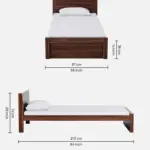 Norten Sheesham Wood Single Bed In Honey Oak Finish - Image 8