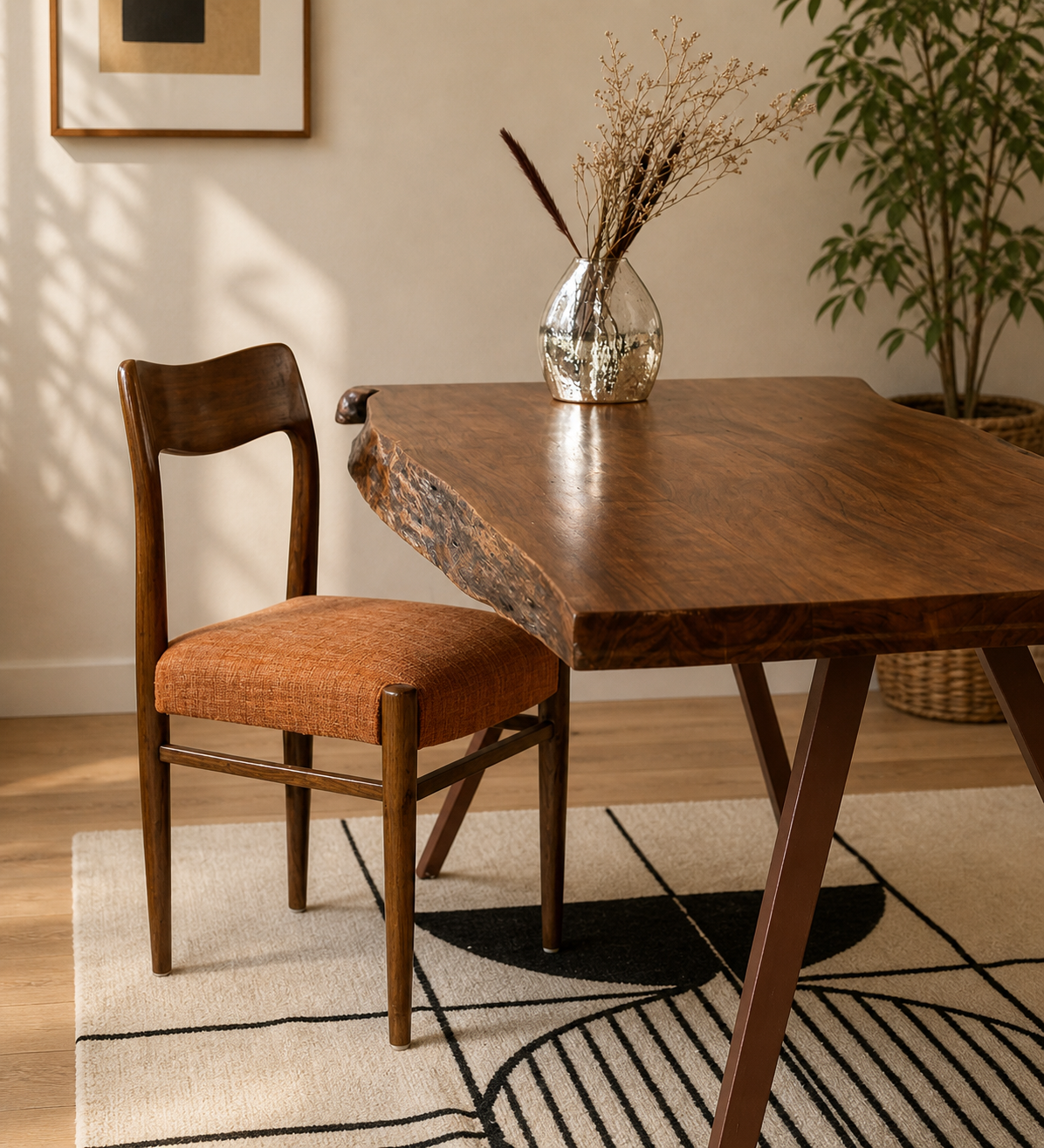 Classicwood-1-5.png Sky Retro Dining Chair In Natural Teak Finish (SET OF 2) - Image 1