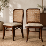 Kosmo Teak Wood Dining Chair In NaturalFinish (SET OF 2)