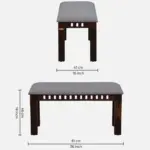 Sistel Sheesham 4 Seater Dining Set, Provincial Teak - Image 5