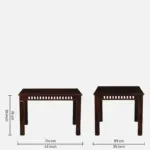 Sistel Sheesham 4 Seater Dining Set, Provincial Teak - Image 6