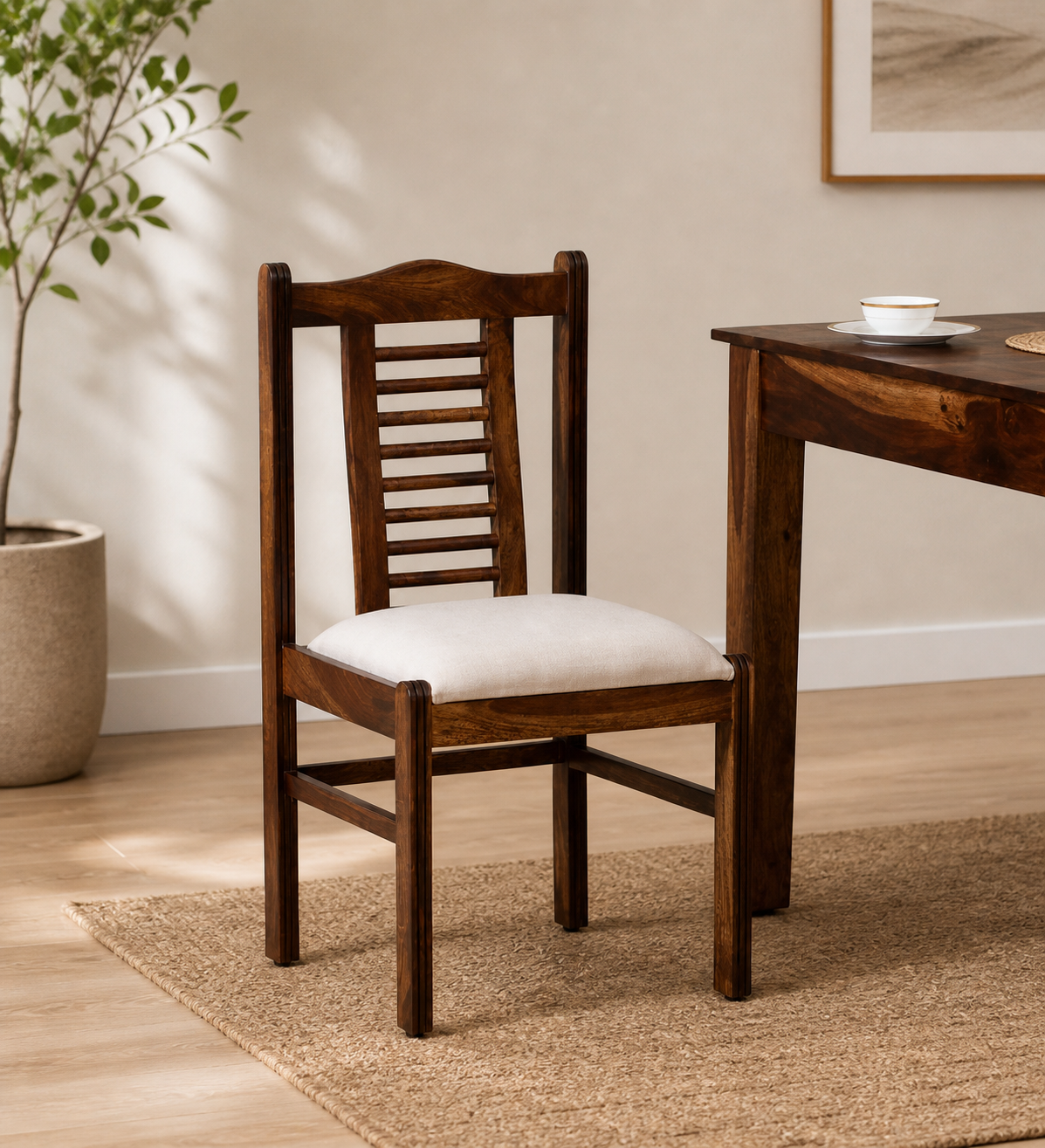 Classicwood-1-11.png Nain Sheesham Wood Dining chair in Provincial Teak finish (SET OF 2) - Image 1