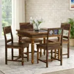 Turexa Solid Wood Dining Table in Natural Essence Finish