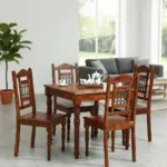 Denvora Solid Wood Dining Table in Pure Organic Finish