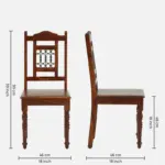 Denvora Solid Wood Dining Table in Pure Organic Finish - Image 9