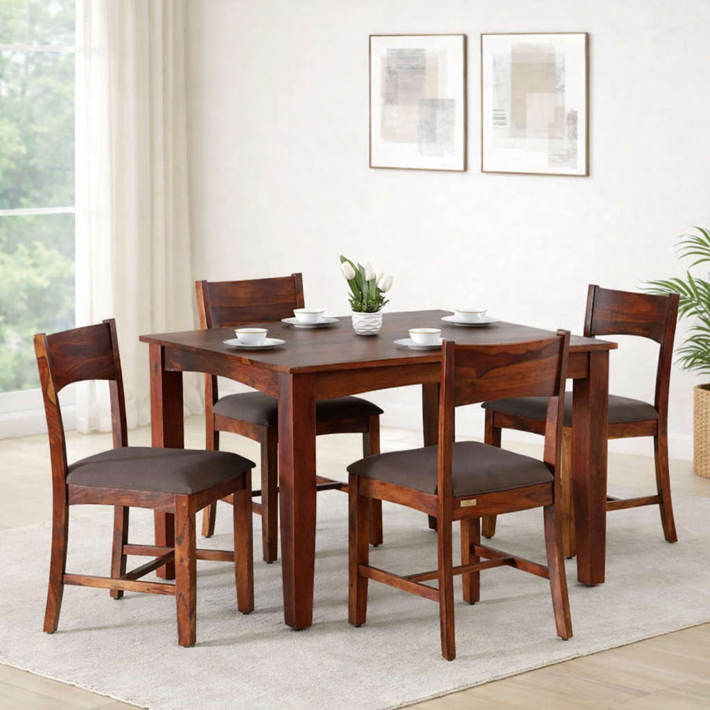 Pelvion-Solid-Wood-Dining-Table-in-Premium-Natural-Aesthetic-Finish-classic-wood-1.webp Pelvion Solid Wood Dining Table in Premium Natural Aesthetic Finish - Image 1