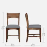 Sorevyn Sheesham Wood Dining Set in Natural Flow Texture - Image 11