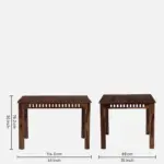 Alvora Wooden Dining Table in Pure Natural Finish with Elegant Design - Image 3