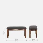 Alvora Wooden Dining Table in Pure Natural Finish with Elegant Design - Image 7