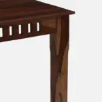 Alvora Wooden Dining Table in Pure Natural Finish with Elegant Design - Image 9