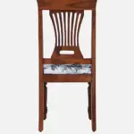 Uigaro Solid Acacia Wood Live Edge 4 Seater Dining Table in Walnut Finish - Image 2