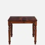 Uigaro Solid Acacia Wood Live Edge 4 Seater Dining Table in Walnut Finish - Image 3