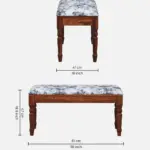 Sheesham Art Orion 4 Seater Dining Table in Natural Wood Finish - Image 3