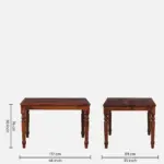 Sheesham Art Orion 4 Seater Dining Table in Natural Wood Finish - Image 9