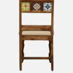 Nain Sheesham Dining Chairs, Provincial Teak Set of 2 - Image 4