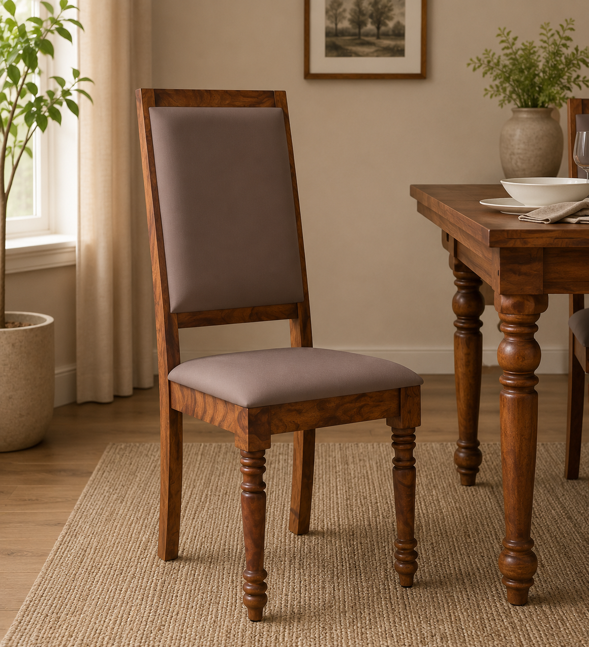 Classicwood-1-22-1.png Nain Sheesham Dining Chairs, Honey Oak Set of 2 (41x16 in) - Image 1