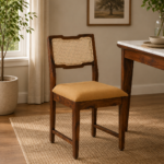 Nain Sheesham Dining Chairs, Provincial Teak Set of 2 (36x18 in)