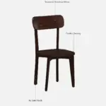 Nain Sheesham Dining Chairs, Provincial Teak Set of 2 (35x17.25 in) - Image 6