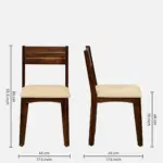 Nain Sheesham Cushioned Dining Chair, Brass Inlay - Image 3