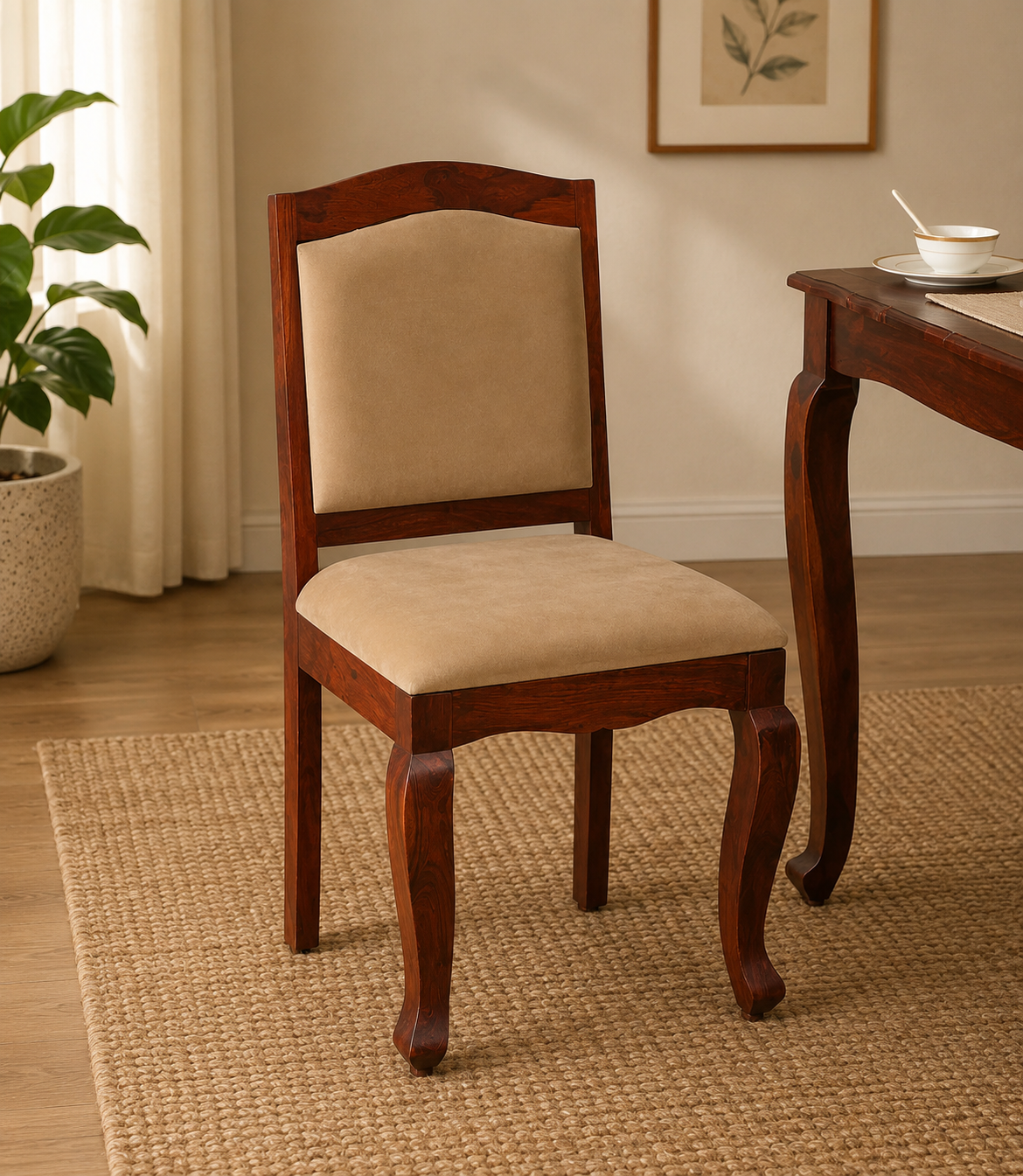 Classicwood-1-29.png Nain Sheesham Dining Chairs, Honey Oak Set of 2 (35.5x18 in) - Image 1