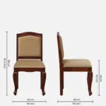Nain Sheesham Dining Chairs, Honey Oak Set of 2 (35.5x18 in) - Image 3