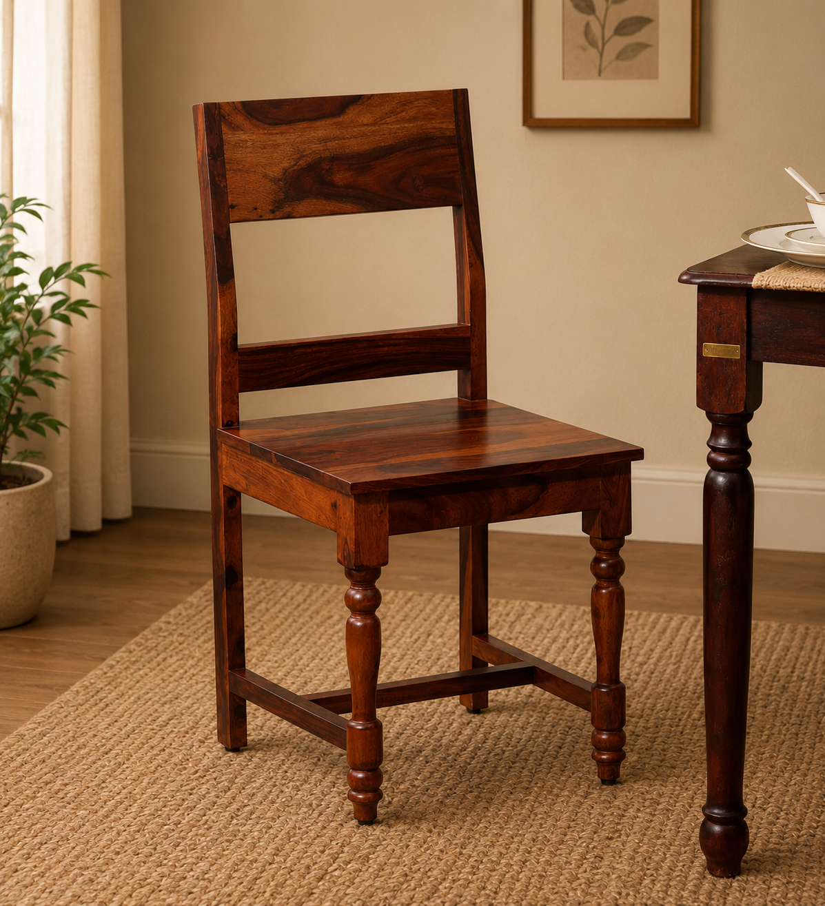 Classicwood-1-30.png Nain Sheesham Wood Dining Chairs In Honey Oak (SET OF 2)) - Image 1
