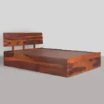 Mordic Style Solid Wood King Size Bed with Storage for Elegant Home Interiors - Image 2