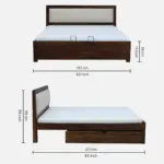 Fspen Contemporary Queen Size Storage Bed with Premium Cushion Headboard - Image 5