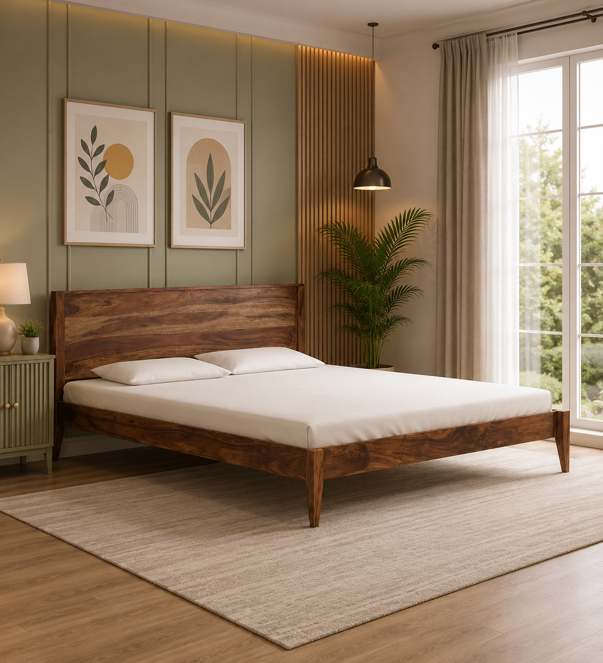 Dalerique-Premium-Natural-Finish-Double-Bed-for-Luxury-Bedroom-Setup-classic-wood-1.webp Dalerique Premium Natural Finish Double Bed for Luxury Bedroom Setup - Image 1