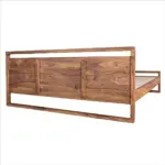 Eephora Solid Sheesham Wood Queen Size Bed with Natural Walnut Finish - Image 9