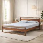 Hruvessa Modern Solid Wood King Bed with Premium Natural Texture