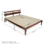Hruvessa Modern Solid Wood King Bed with Premium Natural Texture - Image 4